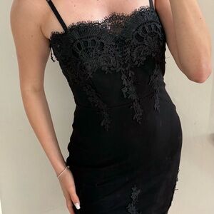 Elegant Black Lace Dress NWT